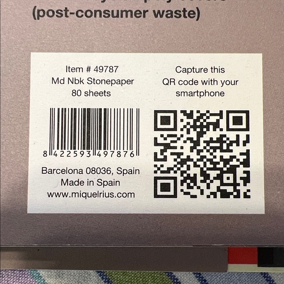 Stone Paper Notebook - Geometric Design - Picture 5 of 6